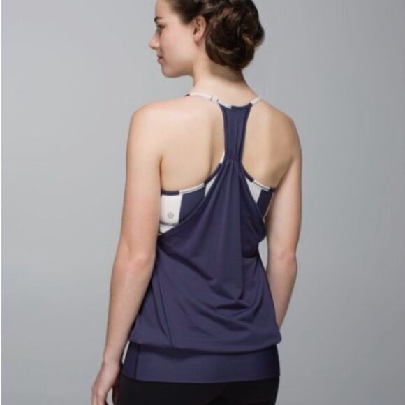 Lululemon No Limits Built In Bra Racerback Tank Top Women Size 10 - Picture 2 of 9